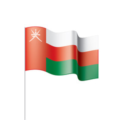 Oman flag, vector illustration