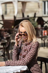 Blond woman. 