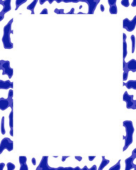 White Frame with Decorated Borders