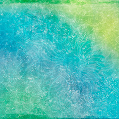 Vector beautiful fantasy pattern with old scratched texture and spots.