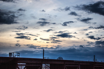 Fototapeta na wymiar Clouds in Sky over Richmond 