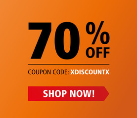 70 Off Coupon Vector