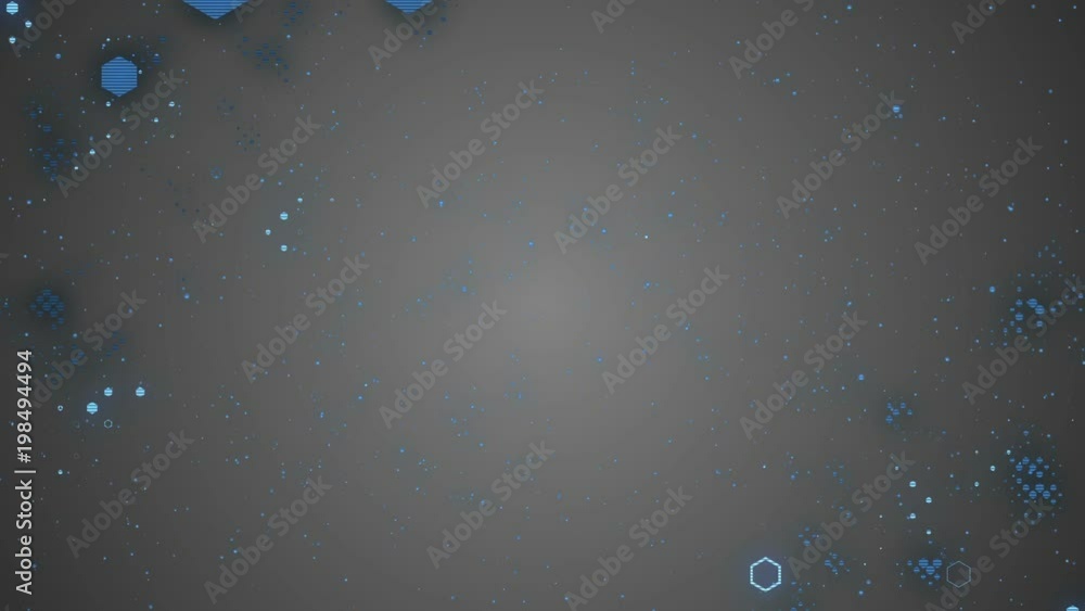 Poster pattern of moving and pulsating in space hexahedrons. presentation, business meeting, technical back