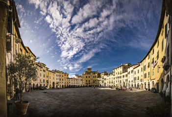 Piazza anfiteatro - Lucca - toscana - obrazy, fototapety, plakaty