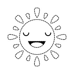 Kawaii sun icon