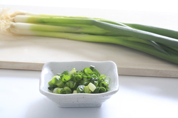 The image of a small leek