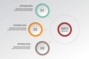 Vector abstract infographic elements.Business infographics. Infographics design vector and marketing icons can be used for workflow layout. Business concept with 3 options, steps or processes.