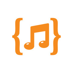 Music Code Logo Icon Design