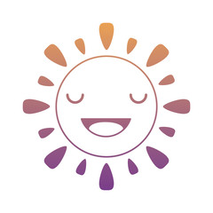 Obraz premium Kawaii sun icon