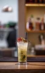Lime and kiwi cocktail