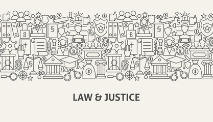 Fototapeta premium Law Justice Banner Concept