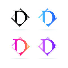 d logo initial. d letter logo symbol