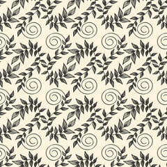 Monogram leaves pattern