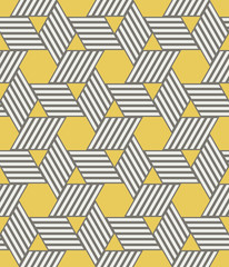 Abstract seamless pattern of geometric shapes.