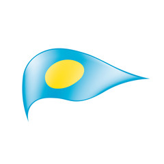 Palau flag, vector illustration