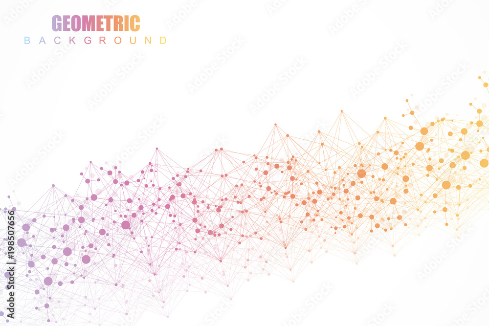 Poster big data visualization background. modern futuristic virtual abstract background. science network pa