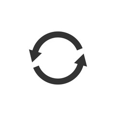 Circle arrow icon. Vector illustration, flat design.