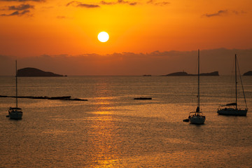 Ibiza Beautiful sunset in Cala Conta, Ibiza,near San Antonio
