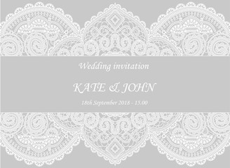 wedding invitation with lace