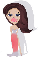 The girl in the evening dress