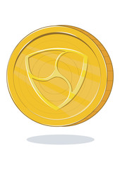 Golden NEM coin