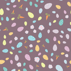 Colorful pastel Easter seamless pattern