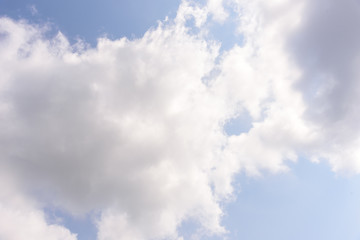 Blue sky with cloud in the morning.