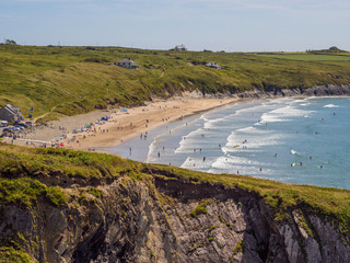 Amazing view from St Davids head coastal walk, St Davids peninsular, Pembrokeshire, Uk