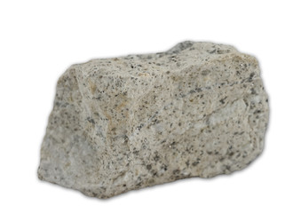 Granite rock isolated on the white background
