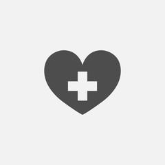 Fototapeta premium Medical flat symbol icon for web in trendy flat style isolated on grey background