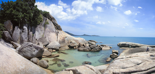 rocky sea lagoon lamai koh samui thailand
