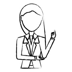 avatar young businesswoman icon