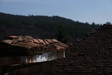 Red tiles roof
