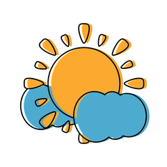 sun and clouds icon
