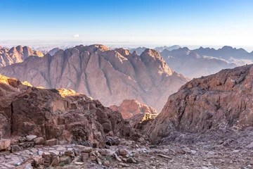 Fotobehang Mount Sinai, Mount Moses in Egypt. © marabelo