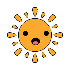 Kawaii sun icon