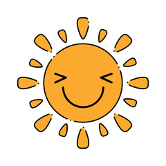 Kawaii sun icon