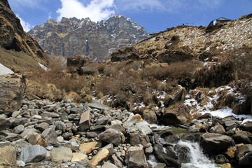 Machupuchare Base Camp, Annapurna Sanctuary, Annapurna Conservation Area, Himalayas, Nepal 