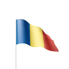 Romania flag, vector illustration
