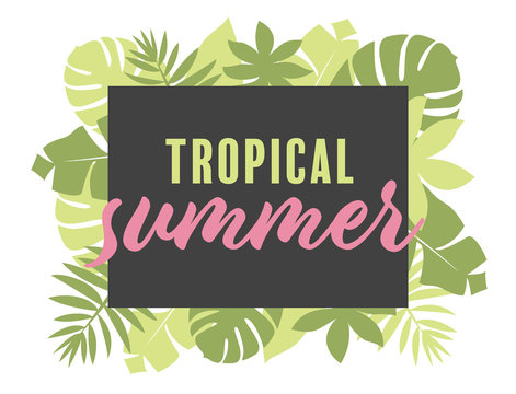 tropical summer – card template