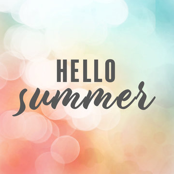 summer background with calligraphic text