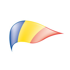 Romania flag, vector illustration