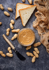 Homemade peanut butter and nuts