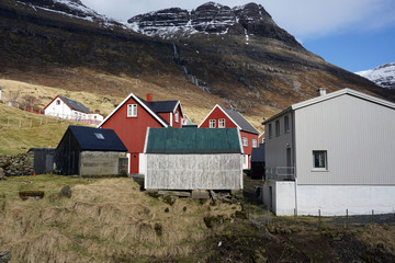 Fototapeta na wymiar Small town in the Faroe Islands