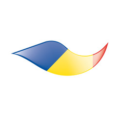 Romania flag, vector illustration