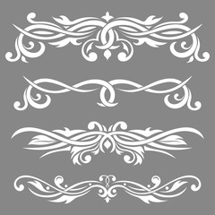 Decorative dividers. Bold elements on gray background