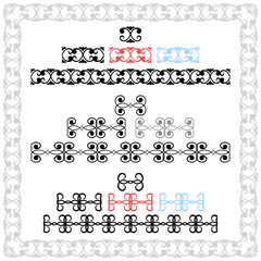 Floral ornamental brush with templates