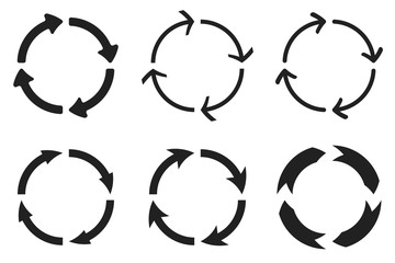 Arrows in circular motion. Arrow combinations