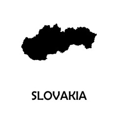 Vector map Slovakia. Isolated vector Illustration. Black on White background. EPS Illustration.