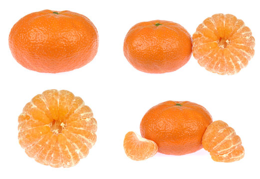 Mandarin orange. Sweet fruit isolated on white background